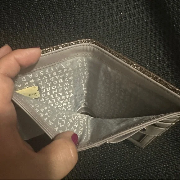 Kate Spade Gray Wallet with Gold Trim - Picture 4 of 4